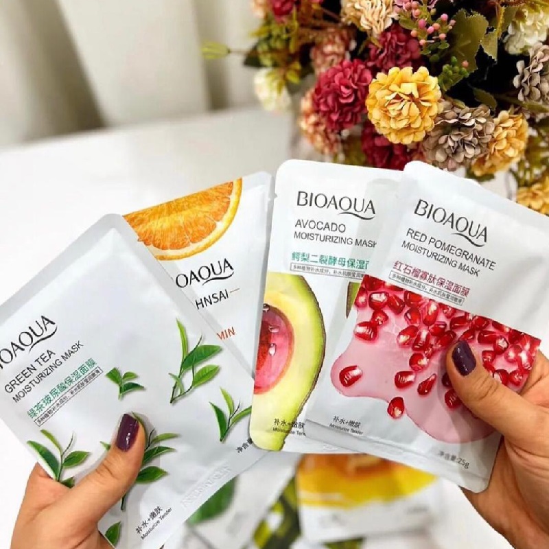 پک ماسک ورقه ای صورت بیوآکوا ضد چین و چروک حجم 25 گرم