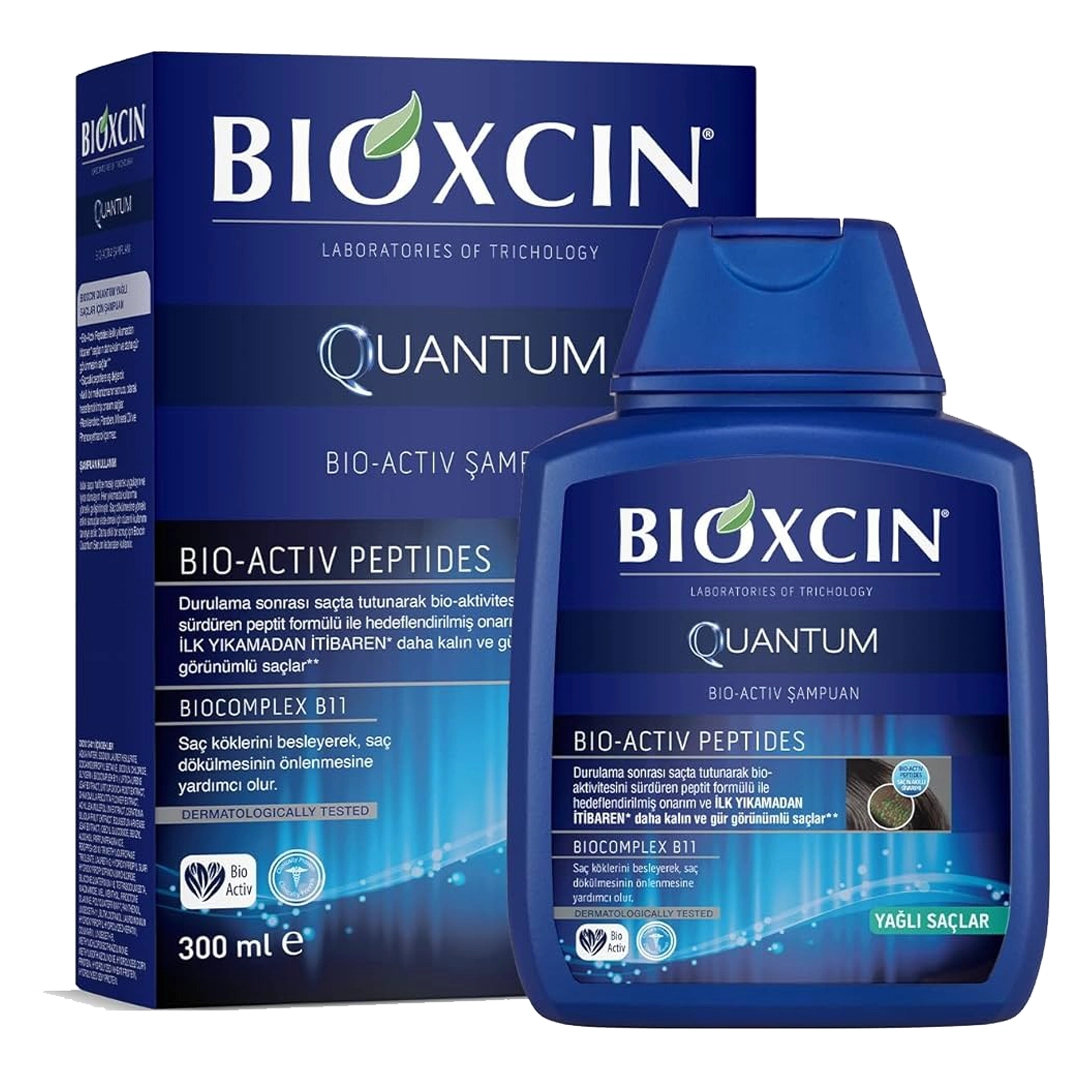 شامپو ضد ریزش کوانتوم (بیوکسین آبی) مخصوص مو های چرب حجم 300 میل